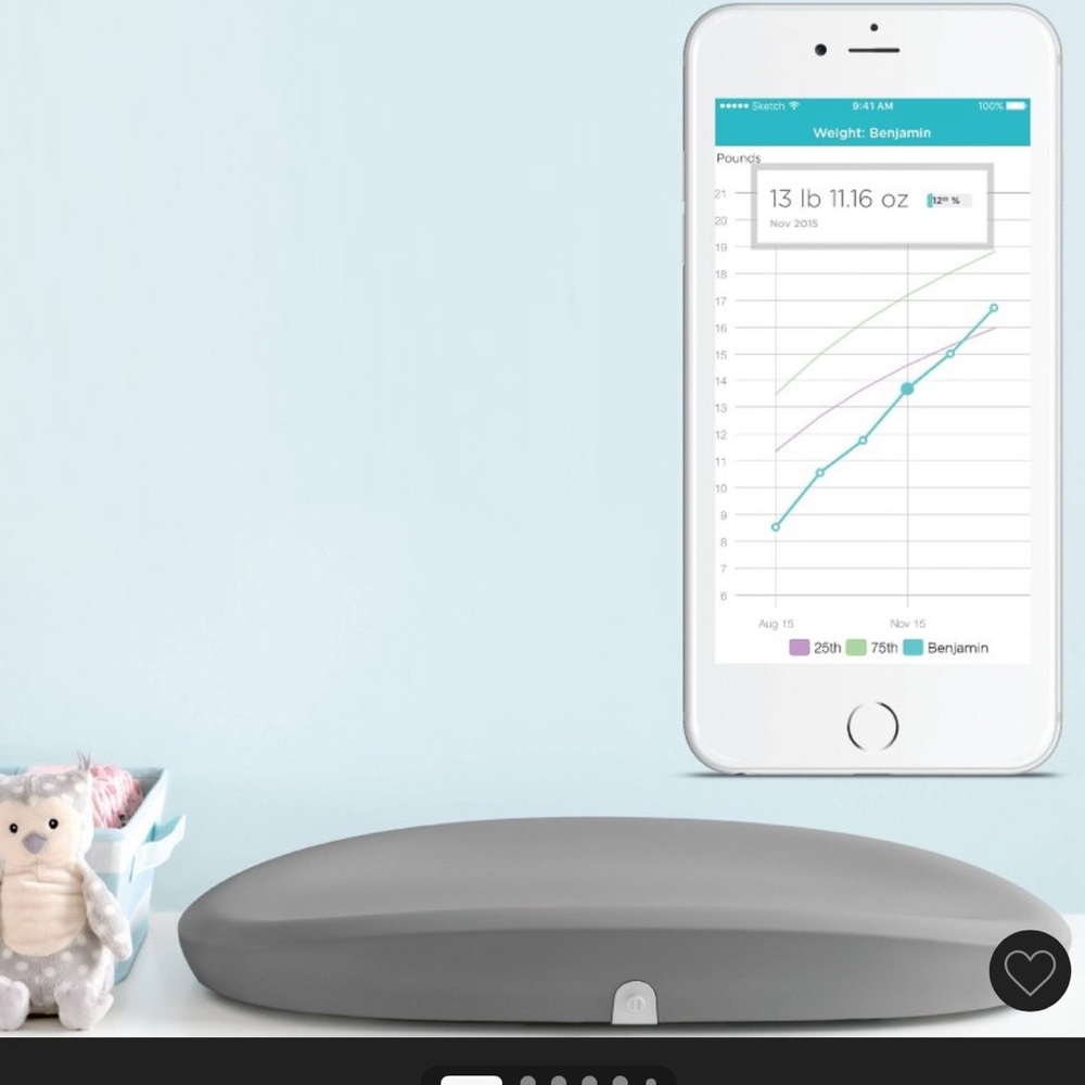 Hatch Smart Baby Scale in Gray